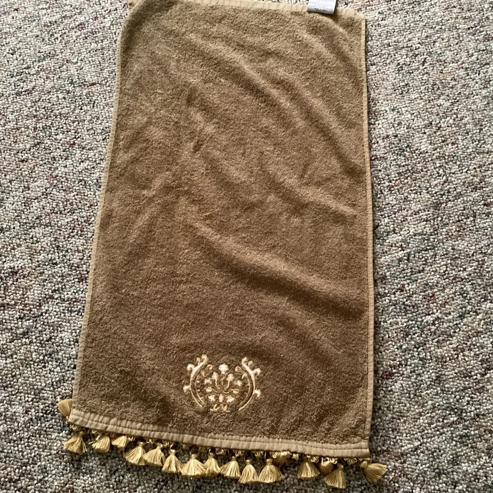 beautiful fringe hand decor towel